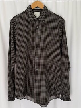 C-Lab NYC- Men's Long-Sleeve Check Dress Shirt
